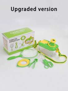 5件套儿童昆虫捕捉套装 - 包含昆虫捕捉器、蝴蝶网、镊子，户外探索套装，适合3-8岁儿童，形状和颜色随机，安全捕捉昆虫，保护儿童双手。