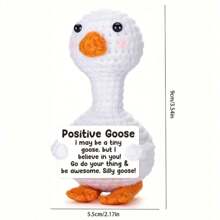 1 pieza de muñeco de peluche hecho a mano con diseño de oveja, ganso, mapache, flamenco, pequeño embrión, gato, pepino, sol, elefante o oso. Estos adorables juguetes de punto son ideales como decoración del hogar, regalos de cumpleaños o de graduación, y también pueden ser un pequeño presente para amigos y familiares con palabras de aliento.
