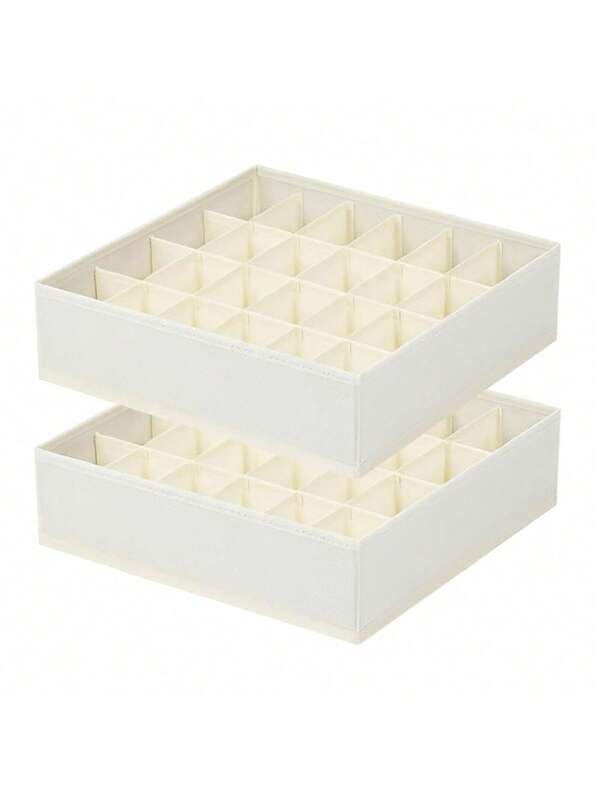 1/2 paquetes Organizador de cajón de calcetines, divisor de ropa interior, organizador de armario con 24 celdas, organizador de almacenamiento para calcetines, pañuelos, corbatas, cinturones, para el hogar, dormitorio, sala de estar