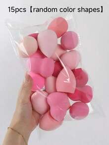 Large Size Dry & Wet Dual-Use Makeup Sponge Puff, Random Styles, Suitable For Makeup Application And Concealing, Convenient To Carry, Great For Christmas Gifts To Friends - Multicolor - View 11