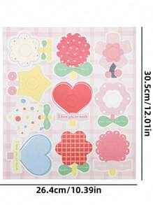 100 pièces Cartes de vœux avec fleurs de dessin animé sur sucettes, pour anniversaires, décorations de sucettes pour étudiants, délicates