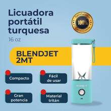 Licuadora Portátil de 16 Oz con correa recargable USB BLENDJET2MT.