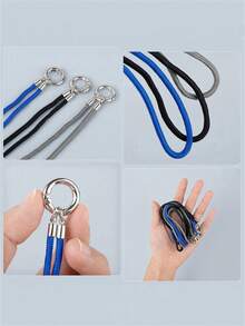 1Pc/3Pcs Fashion Hanging Neck Clip For Glasses, Portable Sunglasses Rope Eyeglasses Lanyard Retro Protection Cover, Eyeglass Holder Necklace Ring For Women Glasses Holder Strap Chain Eye Glass Holder Necklace Aluminum Alloy Eyeglass Loop Holder Reading Glasses Holder Necklace For Women And Men - Multicolor - View 12