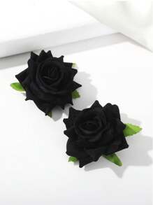 2 Stück Rose Blumen Haarclips, Boho-Stil, Valentinstag Haarklammern Haargreifer Haarspangen