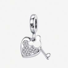 Disney 1 pieza Dije colgante de costura con acabado plateado apto para pulsera, collar, regalo para ocasiones festivas
