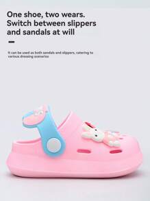 [Summer Essential] Kids Breathable Clogs Summer Boys Girls Indoor Bathroom Shower Slippers [Soft Bottom Anti-Skid] Cartoon Sandals Toddler Beach Casual Shoes [2025 New Arrival] Outdoor Sports Travel Holiday Street Snap Fashion Infant Baby Quick-Drying Breathable Sandals