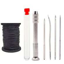 EDCUEBE7 1/2/5pcs/Set Multifunctional Leather Sewing Awl Set Replaceable Punch Stitching Needles DIY Sewing Leathercraft Utility Tool Kit, - Multifunctional Steel DIY Needle With Replaceable Tips For Shoe Repair - Silver - View 14