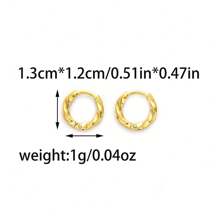 Mazuer 1 Pair 18K Gold Plated Retro Vintage Candy Color Unique Design Twist Hoop Earrings, Y2K Western Jewelry Gift For Girlfriend Mother's Day Ramadan Thanksgiving July 4th Holiday Party Daily Vacation