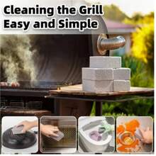 Assorted Barbecue Grill Cleaning Brick, Grill Scraper Cleaning Stone, Multi-Functional Cuttable Dirt And Grease Cleaning Brush, Suitable For Stovetops, Sinks, Dishes, Pans, Grill Grates Cleaning, Kitchen, Bathroom, Home & Household Items