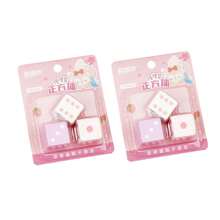 3pcs/Set Kukumi Dice Shaped Erasers, Funny Stationery, School Office Party Game Souvenirs, Student Prize Treasure Box, Back To School Gifts, Gambling Game Rewards, Clean & Smudge-Free Correction Tool For Exams, Drawing, Writing
