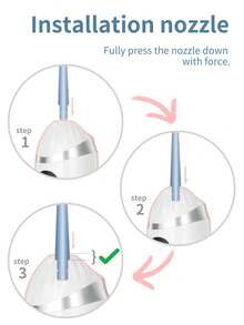 1 件装口腔冲洗器便携式牙科水牙线无绳 USB 充电式水流牙线牙签 4 个喷嘴 3 种模式 - 白色用于清洁牙齿适合旅行和家庭 - 彩色 - 查看 9