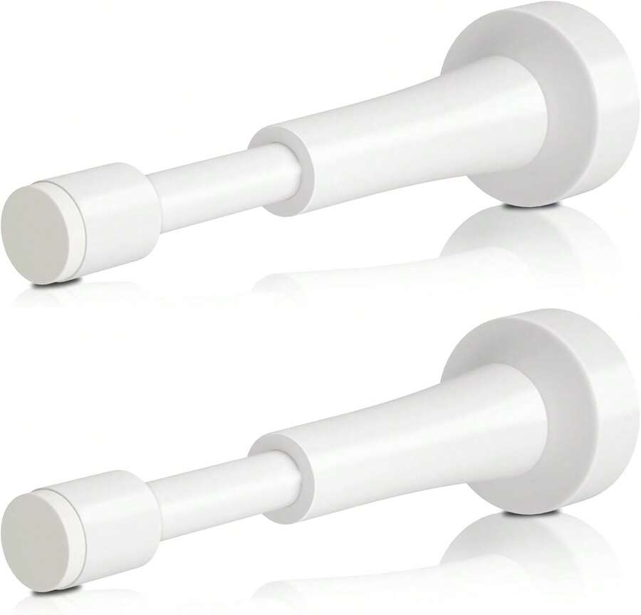 3 PZS Topes de puerta de primavera para pared - Topes de puerta de aluminio de 4.33 pulgadas, topes de puerta negros mate para la parte inferior de la puerta, topes de puerta para el interior de la puerta con punta de silicona, tornillo y instalación con adhesivo - 1 - Ver 1