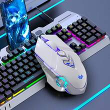 1 pieza Ratón inalámbrico recargable para juegos de 2.4G con retroiluminación impresionante, adecuado para oficina, hogar, portátil y computadora de escritorio - Multicolor - Ver 13