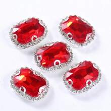 20 Peças Retangulares e Octagonais de Cristais de Vidro, 10x14mm Alta Transparência Arco-Íris Reflexivo Feito à Mão DIY Joias, Adequado para Vestido de Noiva, Sapatos, Bolsas, Decorações Brilhantes de Uso Múltiplo, Artesanato, Roupas, Carros, Feriados, Festas, Presentes