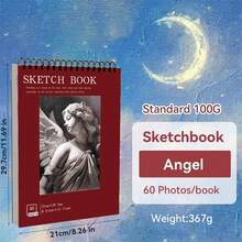 1 pieza Cuaderno de dibujo A3/A4/A5 con 60 o 100 páginas, papel de 100 g/m², resistente a la tinta y difícil de romper, papel de alta calidad para dibujar dentro y fuera, ideal para estudiantes, aprendizaje artístico y de pintura, un regalo imprescindible para amigos y estudiantes durante la temporada escolar, de vuelta al cole, útiles escolares - Multicolor - Ver 20