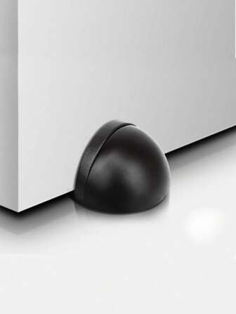 Door Stoppers,Magnetic Floor Door Stopper Black Modern Commercial Door Stop Floor Mount Adhesive Doorstops No Drill Rubber Door Stopper Outdoor Door Stops For Bottom Of Door