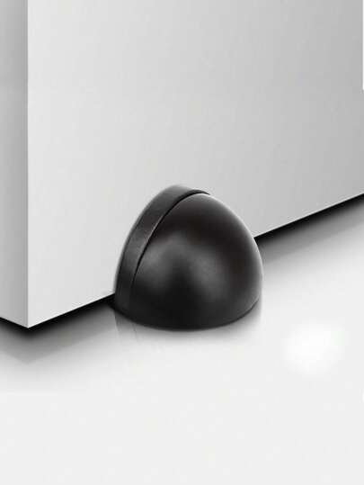 Door Stoppers,Magnetic Floor Door Stopper Black Modern Commercial Door Stop Floor Mount Adhesive Doorstops No Drill Rubber Door Stopper Outdoor Door Stops For Bottom Of Door