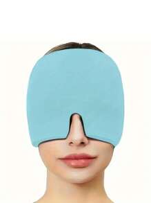 Cappello per emicrania, fascia rinfrescante per il viso con gel refrigerante, maschera per gli occhi con compressione fredda, cuffia regolabile, prodotto rinfrescante per il viso
