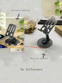 1pc Metal 360° Rotatable Sturdy Desktop Phone Stand Compatible With IPhone, Android Phone, Gift For Birthday, Family, Friends Phone Holder, Phone Accessories