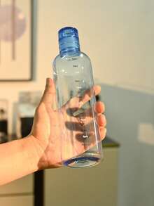 1pc 500ml Transparent Portable Outdoor Plastic Water Bottle,There Are Pink, Green, Blue, Black And White - Multicolor - View 17