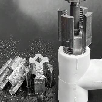 升级版4分6分水管内外孔开孔器 电钻六角万能水管攻丝工具