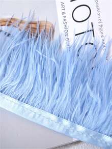 1m Color Simulation Of Ostrich Feathers Trim 8-10cm Feather Ribbon Sewing Wedding Party Costume Decoration Crafts Accessories - Multicolor - View 4