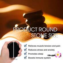 Maxdee Massage Stones Ential Hot Stones For Massage 6 Large Hot Stones Massage Kit Hot Rocks Massage Stones For Profional Or Home Spa Foot Heater Relaxing Healing Pain Relief 2.4*3.14 - 6PCS-2.4x3.14Inch - View 3