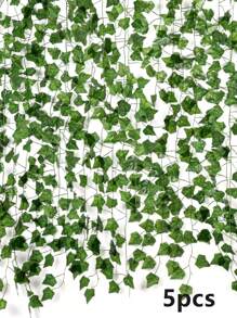 1/5/12pcs Beebel Ivy Garland 85Ft Strands Artificial Fake Ivy Leaves Greenery Leaves Hanging Vines Plant Leaves Garland Home Garden Poison Ivy Costume,Rose, Decorative Rose, Decorative Style, Garden Decor,Outdoor Plant,Gardening,Fake Flowers