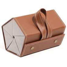 Multifunctional Glasses Case - Large Capacity Leather Glasses Storage Box, High-End Multi-Compartment Sunglasses, Optical Glasses, Eyeglasses Case, Portable Travel Accessory, Wall Mount