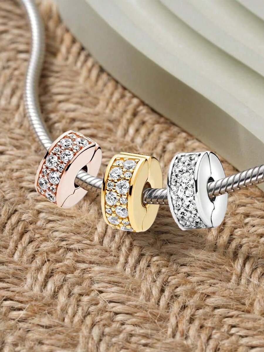 1pc Lucky Charm Clasp Bead Positioner Pendant, Suitable For European/American Bracelets And Women's Jewelry