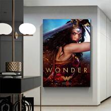 1PC Wonder Superhero Woman Vintage Posters Prints Posters Artwork Posters Wall Stickers Canvas Painting Picture Print Hanging Scroll Decor Wallpaper Poster Wall Art Painting Study Nordic Home Decor House Bar Room Wall Decor Movie Figures Home Decoration Painting Wall Art Bedroom Cartoons Decor Wallpaper Wall Bedroom Decoration - Frameless