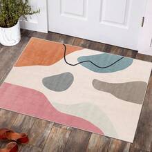 1/2 套大型抽象几何色块风格地毯，柔软、可水洗、防滑、防污印花地毯，适用于客厅、卧室、游戏室、办公室、厨房 - 款式1 - 查看 36