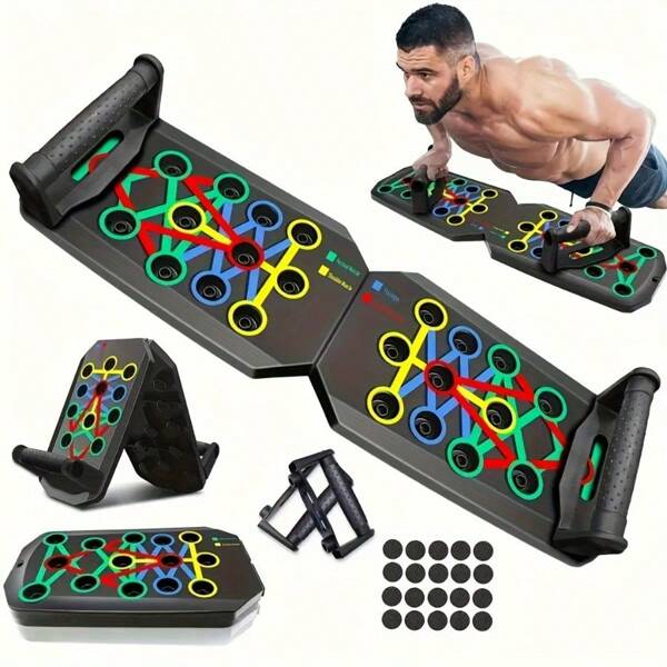 28-Hole Home Push Up Bar, Multifunctional Push Up Stand, Strength Training Equipment, For Abdominal Muscle Workouts, Fitness Gear