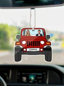 1 pieza Adorno acrílico personalizado para coche, decoración de coche con foto personalizada, colgador de coche acrílico personalizado, recuerdo de foto de coche personalizado, adecuado para aniversario, Día de San Valentín, Día de la Madre, cumpleaños, Día del Niño, Día del Padre, graduación, boda, inauguración de la casa, Día de San Valentín, decoraciones y regalos de Día de San Valentín