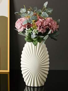 1 قطعة إناء بلاستيكي بمظهر السيراميك، تصميم مانع للانزلاق قوي ومتين، إناء فاخر مثالي كهدية لعيد الميلاد والهالوين وعيد الشكر والفصح، مناسب لديكور غرفة المعيشة والنوم والحديقة ومكتب العمل، متوفر ب- 3 خيارات لون