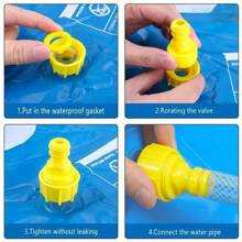 Alfombra de rociado de agua de 100 cm, adecuada para que los niños jueguen con la alfombra con letras, juguete de agua de verano para exteriores, piscina inflable para niños, juguete de piscina para exteriores para niños y niñas, con pelota de playa, adecuado para niños de 3 a 12 años, juguete de agua para mascotas en exteriores. Graduación. Regalo de graduación. Regalos de Pascua. Regalos de Halloween.