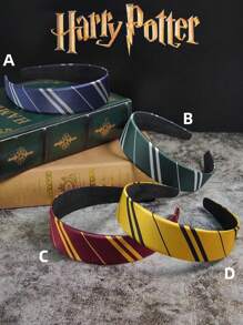 Warner Bros Warner Bros 1Pc Harry Potter Hogwarts Wizarding World Striped Headbands For Women, Gryffindor/Ravenclaw/Slytherin House Headbands Hair Accessories, For Women Daily Costume Accessories - Party The Perfect Gift Hairband Hair Hoop