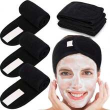 Set de 3 diademas ajustables para mujer para spa y faciales, accesorios para ducha y maquillaje, adecuado para lavarse la cara, toalla suave y accesorios para peinar el cabello