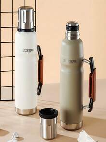 Garrafa Térmica Mate System Preto 1 Litro Com Alça Chá Café - Verde Militar - Visão 5