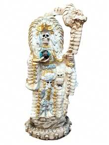 Figura Santa Muerte 41cm Escultura Abundancia Proteccion - Blanco - Ver 1