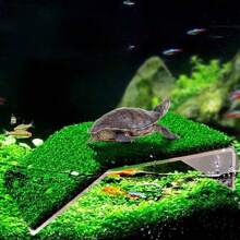1pc Artificial Grass Mat, Turtle Ramp Ladder Resting Terrace, Suitable For Reptile And Hermit Crab Aquarium Decoration
