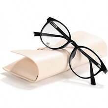 Blue Light Blocking Glasses Women Men Computer Eyeglasses,TR90 Fashion Round Transparent Anti Blue Light Glasses With Anti Eyestrain & UV Glare For Gaming & Reading (Flesh Pink) - S - 查看 1