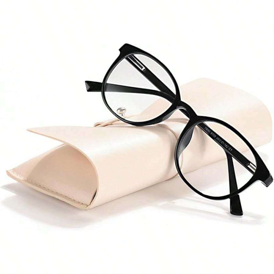 Blue Light Blocking Glasses Women Men Computer Eyeglasses,TR90 Fashion Round Transparent Anti Blue Light Glasses With Anti Eyestrain & UV Glare For Gaming & Reading (Flesh Pink) - S - 查看 1