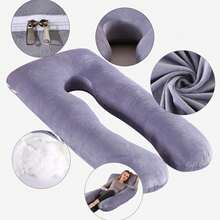 U-Shaped Maternity Body Pillow Cover For Sleeping, 2025 Upgrade Washable Removable Maternity Pillow Cover, Belly & Waist Relief, Soft, Comfortable Support With Concealed Zipper Multiple Colors Available Designed, Gifts For Pregnant Women Mom - Màu Khaki - Xem 2