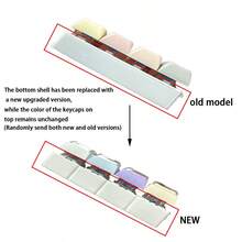 1 件缓解压力的键盘钥匙扣 - 具有音效的减压玩具，具有缓解压力的作用，并且具有明亮美丽的马卡龙色。外观、颜色和设计都非常吸引人，非常适合派对礼物和礼物，也非常适合赠送给朋友 - 彩色 - 查看 8