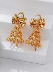 Christmas-Themed Fashionable Pearls Earrings With Niche Luxury Style