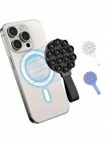 新款便携式强磁硅胶吸盘手机支架，用于观看视频，壁挂式可拆卸手机支架，兼容 、Android 手机，生日礼物，家人、朋友手机支架，手机配件 - 彩色 - 查看 2