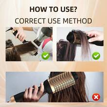 YTWO 三合一热风梳，奢华高品质热风梳，吹风机，蓬松造型，内卷，直发三合一，吹风梳二合一，卷发直发两用，吹风机，三档风力调节，专业热风造型器，强劲的吹风机和直发器，造型过程中不伤发质。 - 英規插(220-240V) - 查看 7