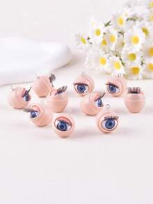 10件/6件/20件 3D 柔性可开闭眼亚克力吊坠 女士 DIY 珠宝制作 - 藍色 - 查看 11