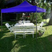 3x3M tiendas de campaña de reemplazo de la cubierta de la cubierta de la cubierta de la tienda de campaña de Oxford para exteriores pesada cubierta de la tienda de campaña 3x3M cubierta de la cubierta de la cubierta de la fiesta de picnic de Oxford de cuatro esquinas - diseño de cuatro esquinas, fácil de instalar - Azul - Ver 7